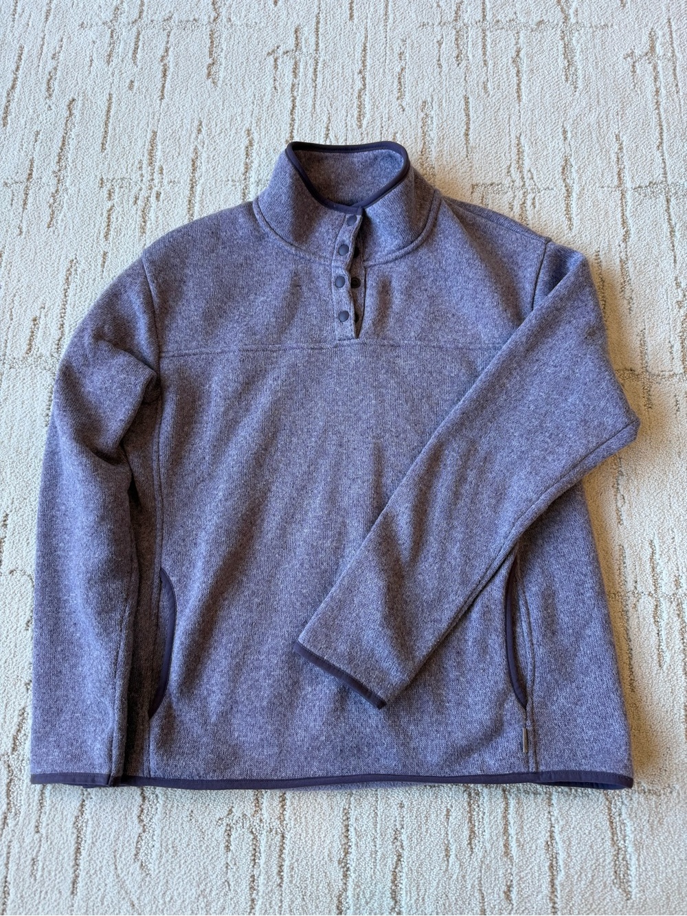 Eddie Bauer Lavender Heather Pullover Large